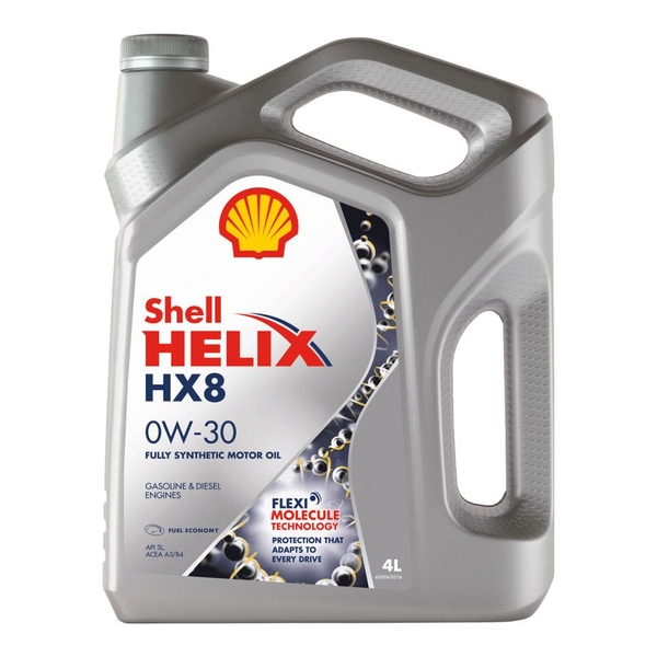 SHELL  Helix HX 8  0W30  SN/CF  A3/B4  синт.  4л (550050026)